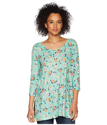 Nally &amp; Millie - Mint Green Floral Print Tunic