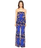Fuzzi - Strapless Flower Jumpsuit