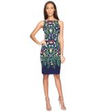 Adrianna Papell - Printed Nouveau Blooms Sheath Dress