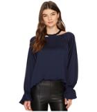 1.state - Cold Shoulder Blouse With Neckband