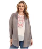 Nic+zoe - Plus Size Chiffon Trim Cardy