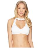 Michael Michael Kors - Solids Choker Bikini Top W/ Studs Removable Soft Cups