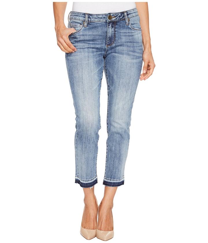 Kut From The Kloth - Petite Reese Ankle Straight Leg Jeans In Motive/medium Base Wash