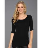 Michael Stars Supima Elbow Sleeve Wide Scoop