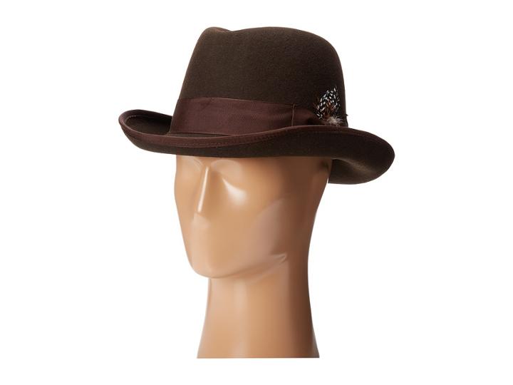 Stacy Adams - Homburg Wool Felt Hat W/ Grograin Band