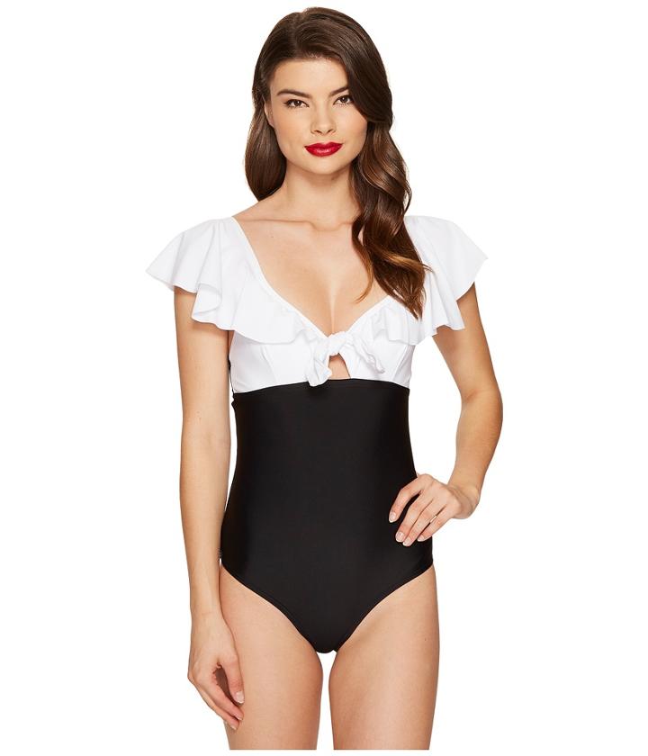Unique Vintage - Monaco Ruffled One-piece Swimsuit