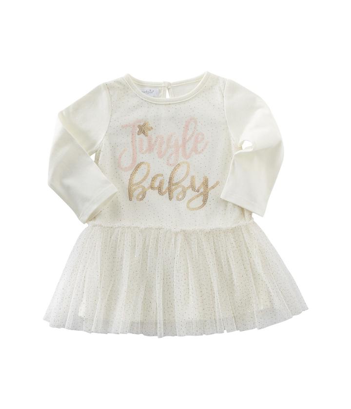 Mud Pie - Jingle Baby Mesh Overlay Dress