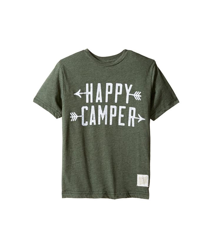 The Original Retro Brand Kids - Happy Camper Short Sleeve Heather Tee