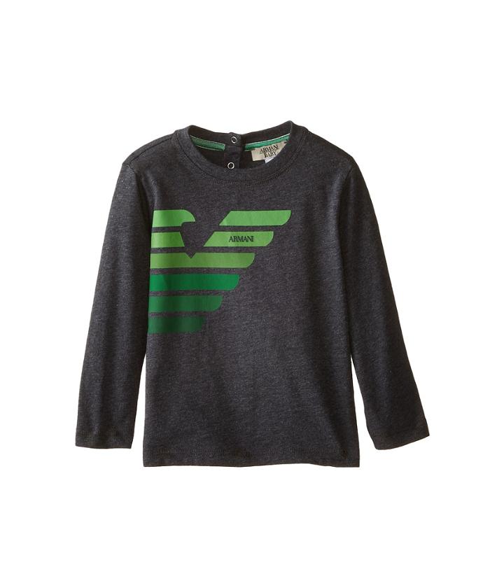 Armani Junior - Long Sleeve Tee W/ Ombre Logo