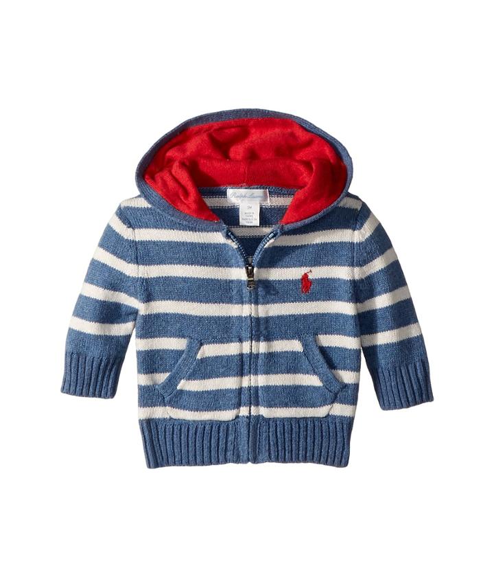 Ralph Lauren Baby - Striped Cotton Full Zip Hoodie