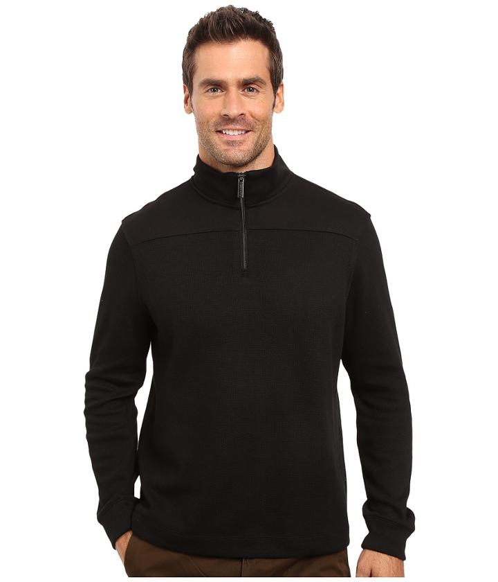 Perry Ellis - Quilted Textured 1/4 Zip Vest