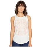 Lucky Brand - Coral Embroidered Tank Top