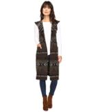Dylan By True Grit - Beacon Blanket Long Vest With Hood