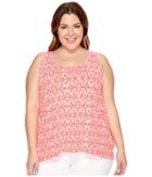 Extra Fresh By Fresh Produce - Plus Size Island Batik Crossback Tank Top