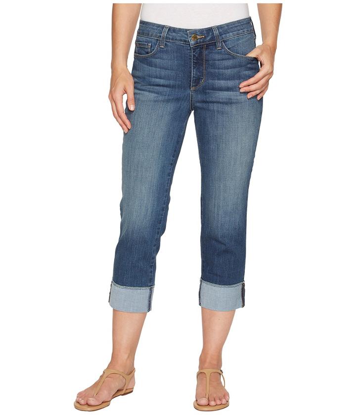 Nydj - Dayla Wide Cuff Capris W/ Fray In Zimbali