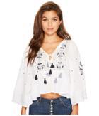 Free People - Embroidered Crop Top