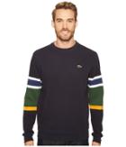 Lacoste - Ottoman Stitch Stripe Sleeve Sweatshirt
