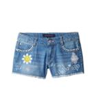 Tommy Hilfiger Kids - Denim Shorts With Art And Patches In Mirage Blue