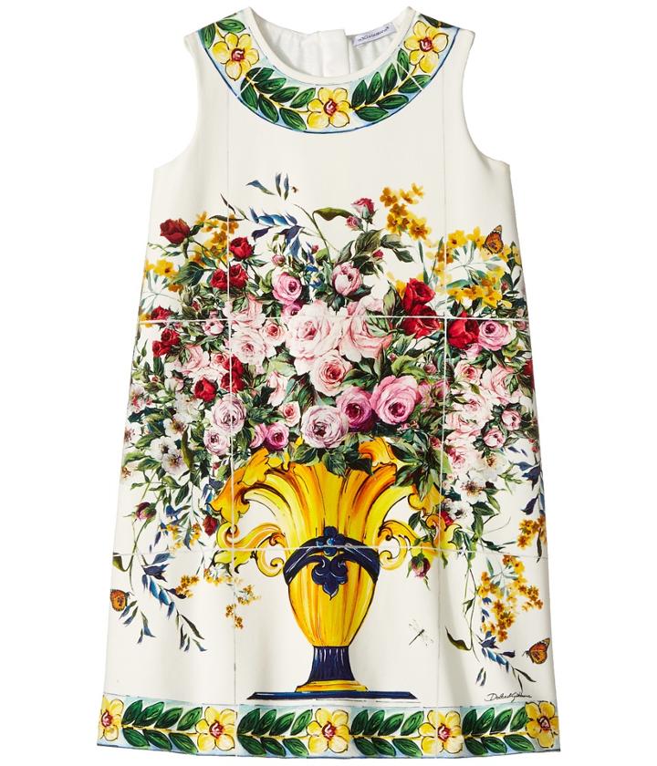 Dolce &amp; Gabbana Kids - Caltagirone Vase Print Interlock Dress