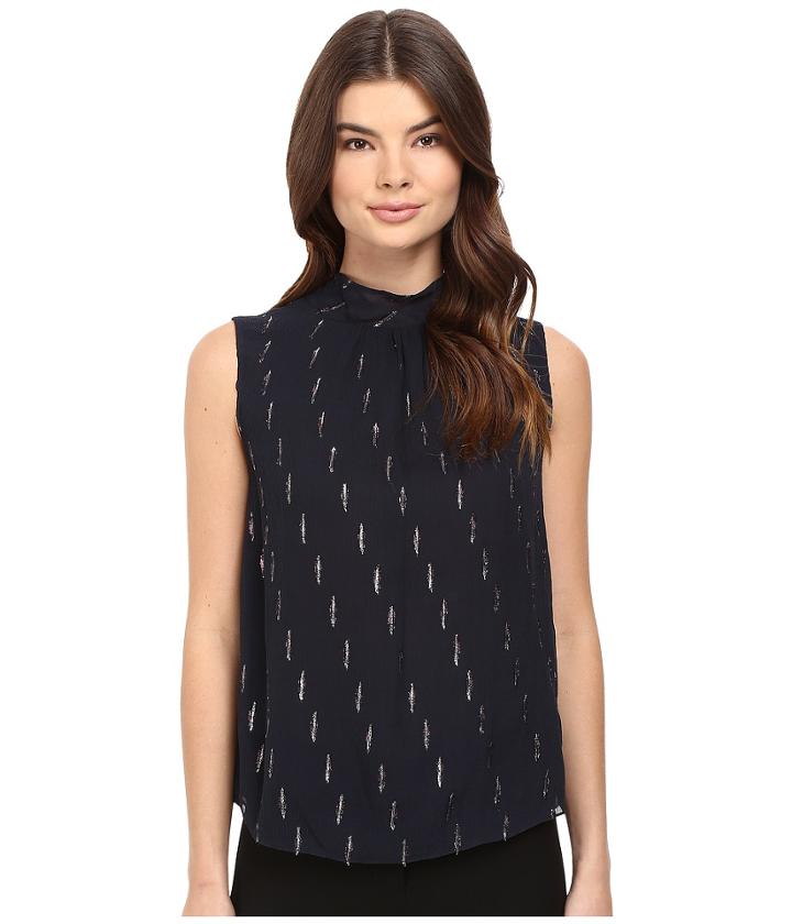 Rebecca Taylor - Metallic Mock Neck Top