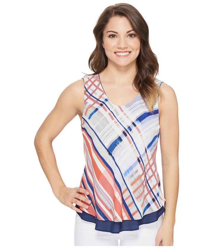 Nic+zoe - Petite Painted Plaid Tank Top