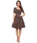 Unique Vintage - Roman Holiday Sleeved Scallop Swing Dress