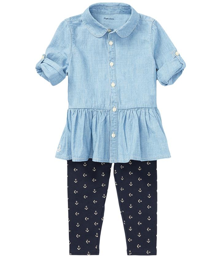 Ralph Lauren Baby - Chambray Top Leggings Set