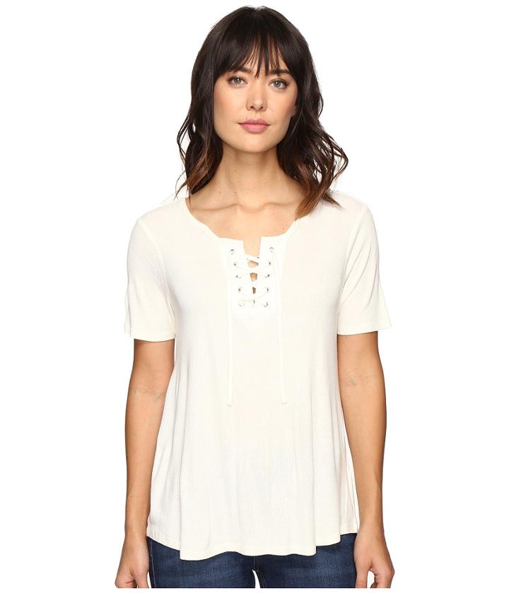 Calvin Klein Jeans - Laced-up Short Sleeve Tee