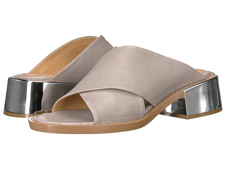 Mm6 Maison Margiela - Metallic Wide Heel Mule
