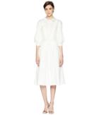 Zac Posen - Cotton Poplin 3/4 Sleeve Dress