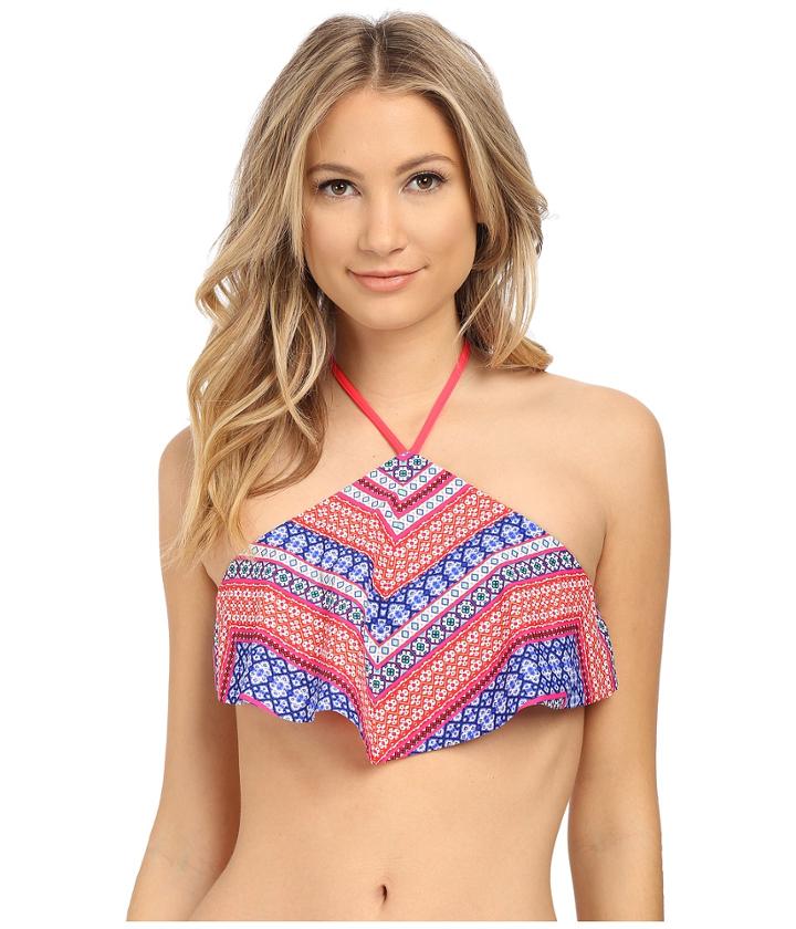 Shoshanna - Chevron Tapestry Handkerchief Halter Top