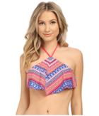 Shoshanna - Chevron Tapestry Handkerchief Halter Top