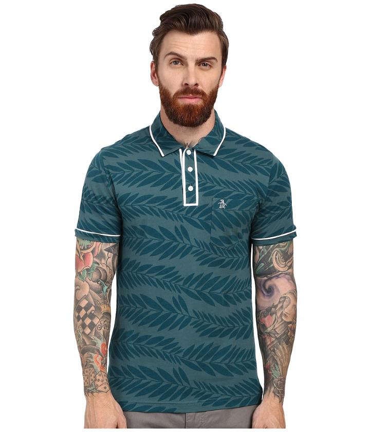 Original Penguin - Leaf Print Earl Polo