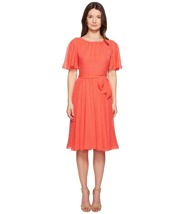 Kate Spade New York - Spice Things Up Clipped Chiffon Dress