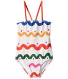 Stella Mccartney Kids - Hailey Multicolor Squiggly Print Swimsuit