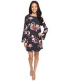 Brigitte Bailey - Catie Long Sleeve Shift Dress With Bell Sleeves