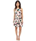 Nicole Miller - Gwen 3d Flower Dot Flare Dress