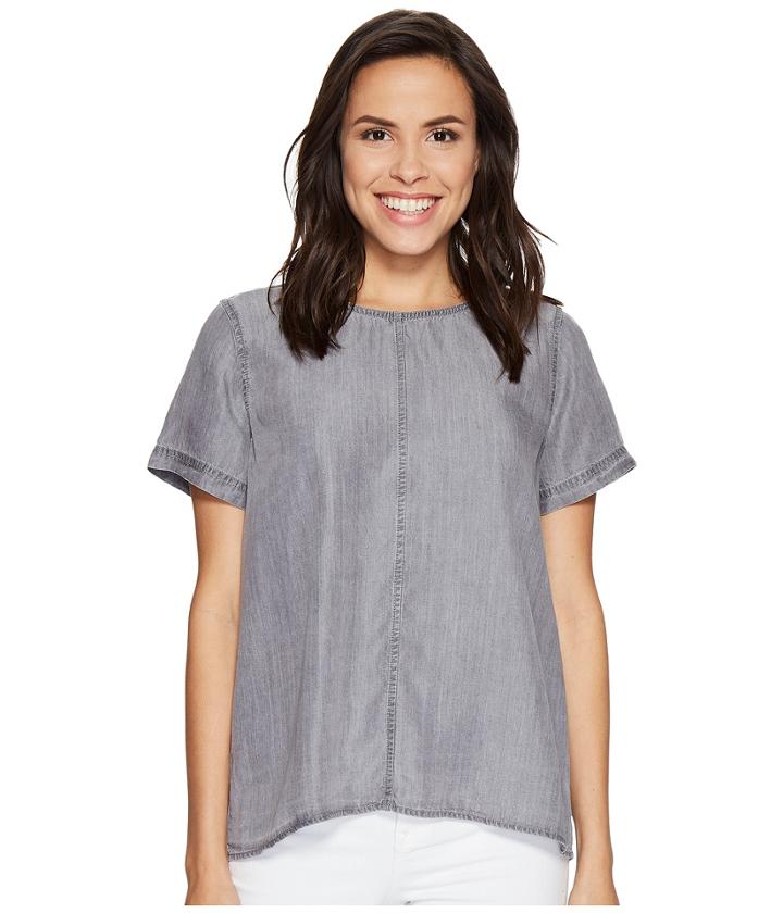Two By Vince Camuto - Short Sleeve Tencel Splitback Blouse