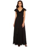 Jill Jill Stuart - Crisscross Back Chiffon Tie Gown