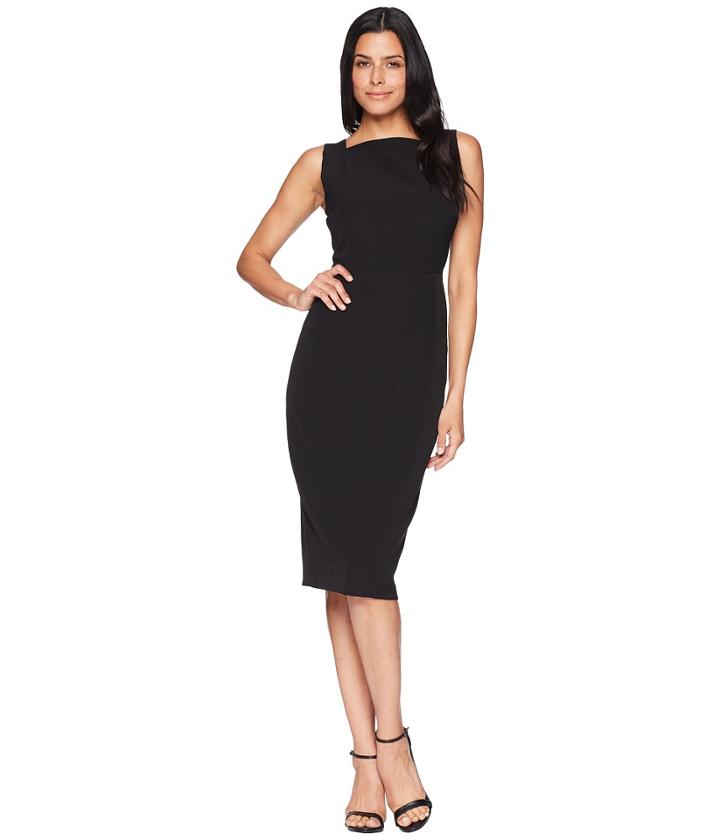 Maggy London - Dream Crepe Square Neck Sheath With Two-way Back Zipper