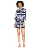 Tommy Bahama - Blocked Geo Boyfriend Shirt Cover-up