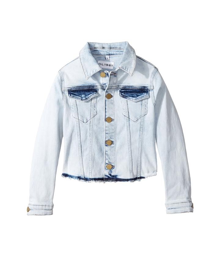 Dl1961 Kids - Acid Rinse Denim Jacket With Angeled Hem
