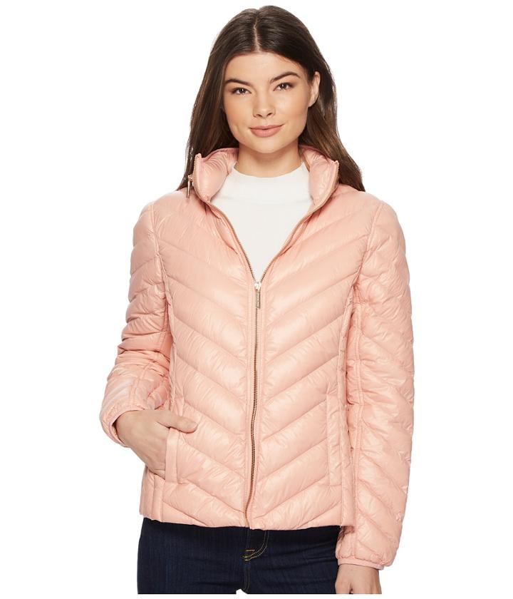 Michael Michael Kors - Zip Front Stand Collar Packable M823044f
