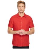 Perry Ellis - Regular Fit Short Sleeve Solid Linen Shirt
