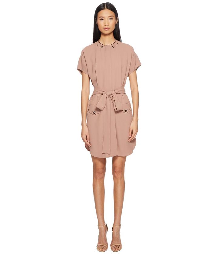 Belstaff - Darcie Short Sleeve Tie Waist Crepe Dress