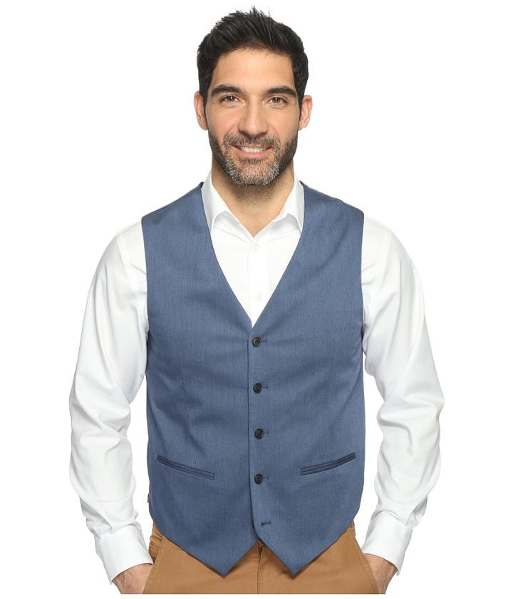 Perry Ellis - Regular Fit Stretch Heather Twill Suit Vest