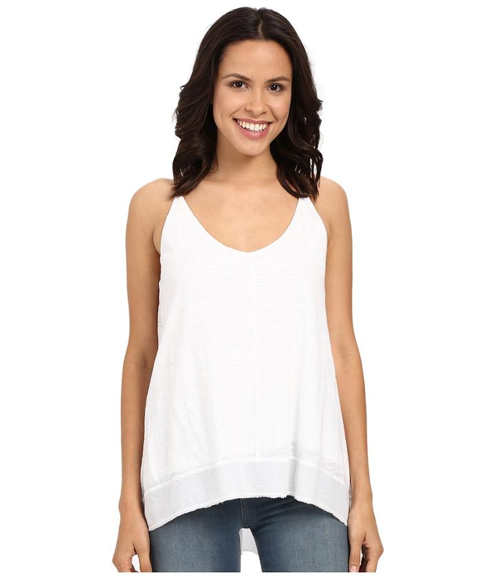 Heather - Cotton Gauze High-low Double V-cami Dress