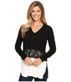 Karen Kane - Contrast Side-slit Top