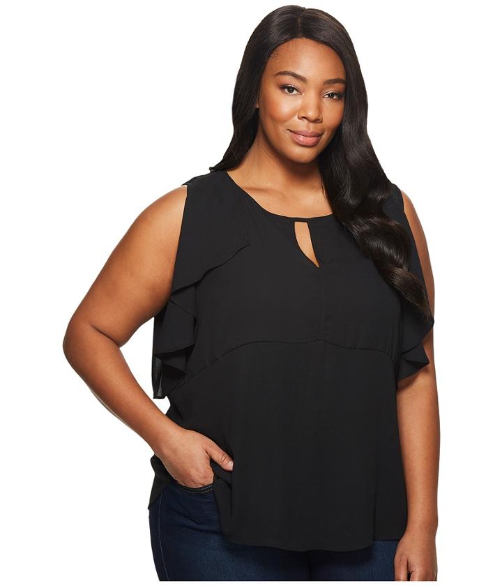B Collection By Bobeau - Plus Size Pamela Cold Shoulder Blouse