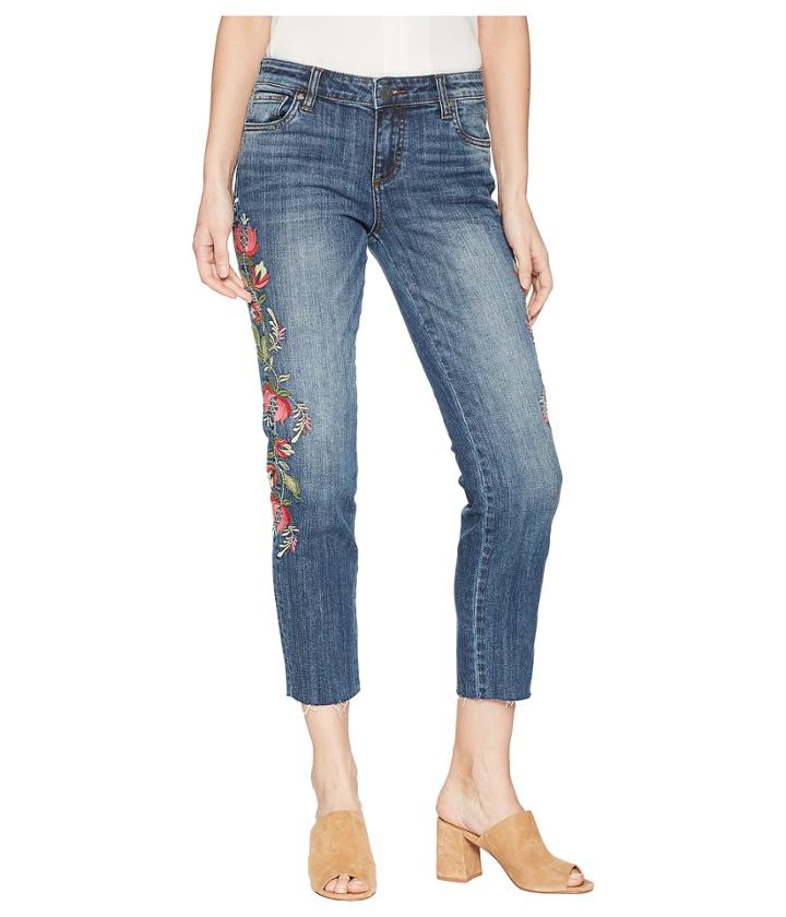 Kut From The Kloth - Reese Ankle Straight Leg Jeans W/ Raw Hem In Rectified/medium Base Wash